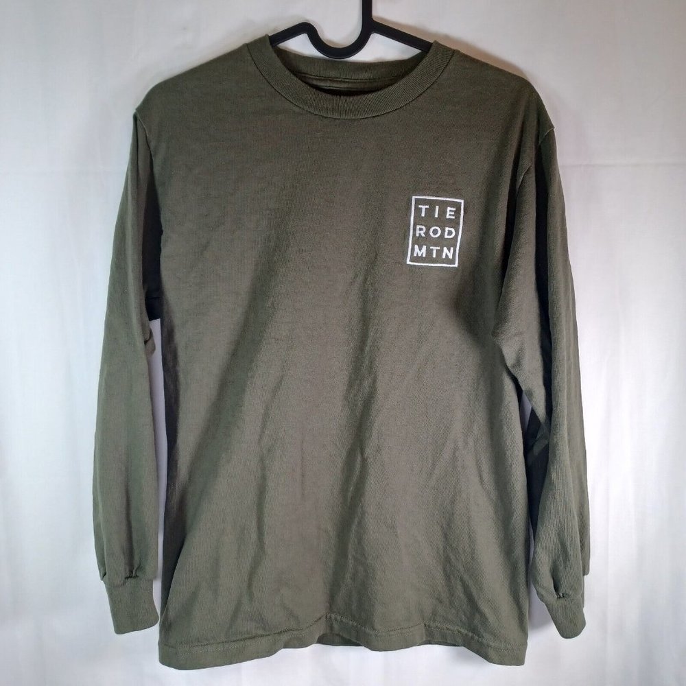 Tie Rod Mtn Men's Size Small Long Sleeve Shirt Green White Embroidery Outdoors